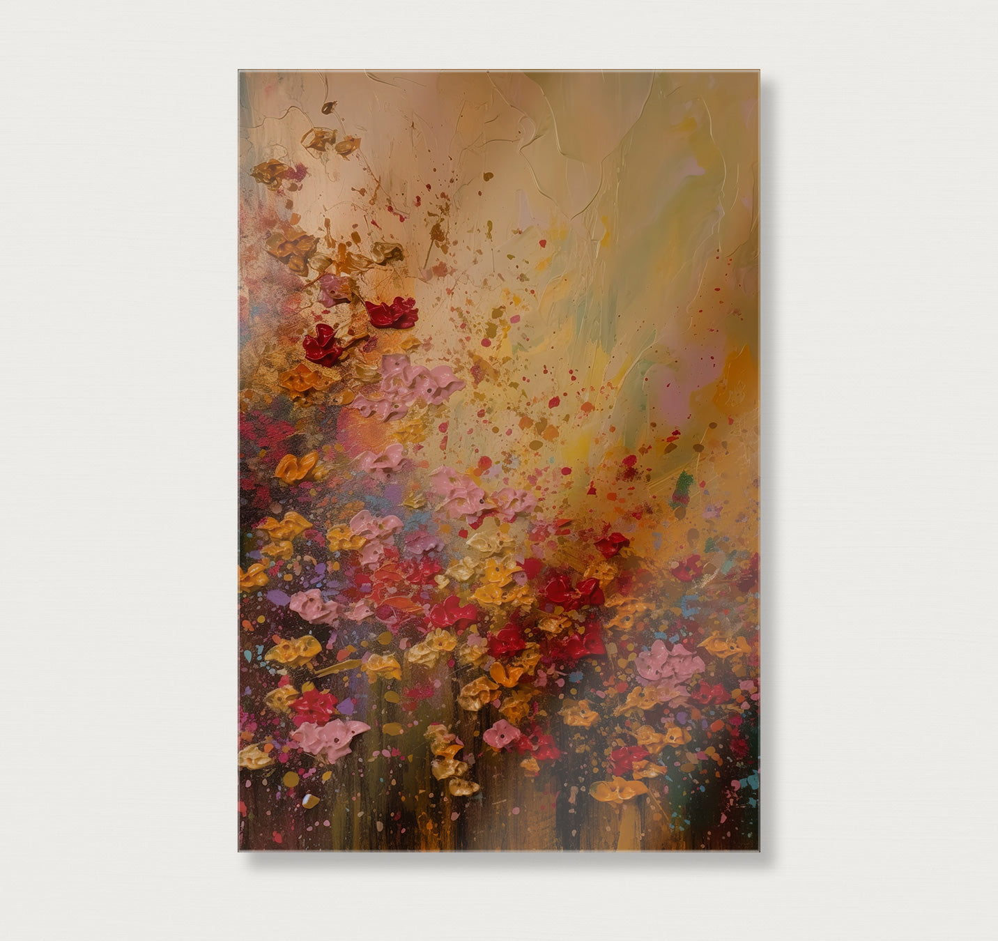 Bloemen spetters · Plexiglas-Poster staand-House of Posters-House of Posters