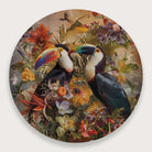 Bloemen Toekans · Muurcirkel-Muurcirkel-House of Posters-House of Posters