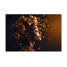 Bloemen Vrouw 4 als liggende wanddecoratie