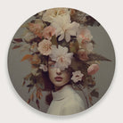 Bloemen Vrouw 5 · Muurcirkel-Muurcirkel-House of Posters-House of Posters