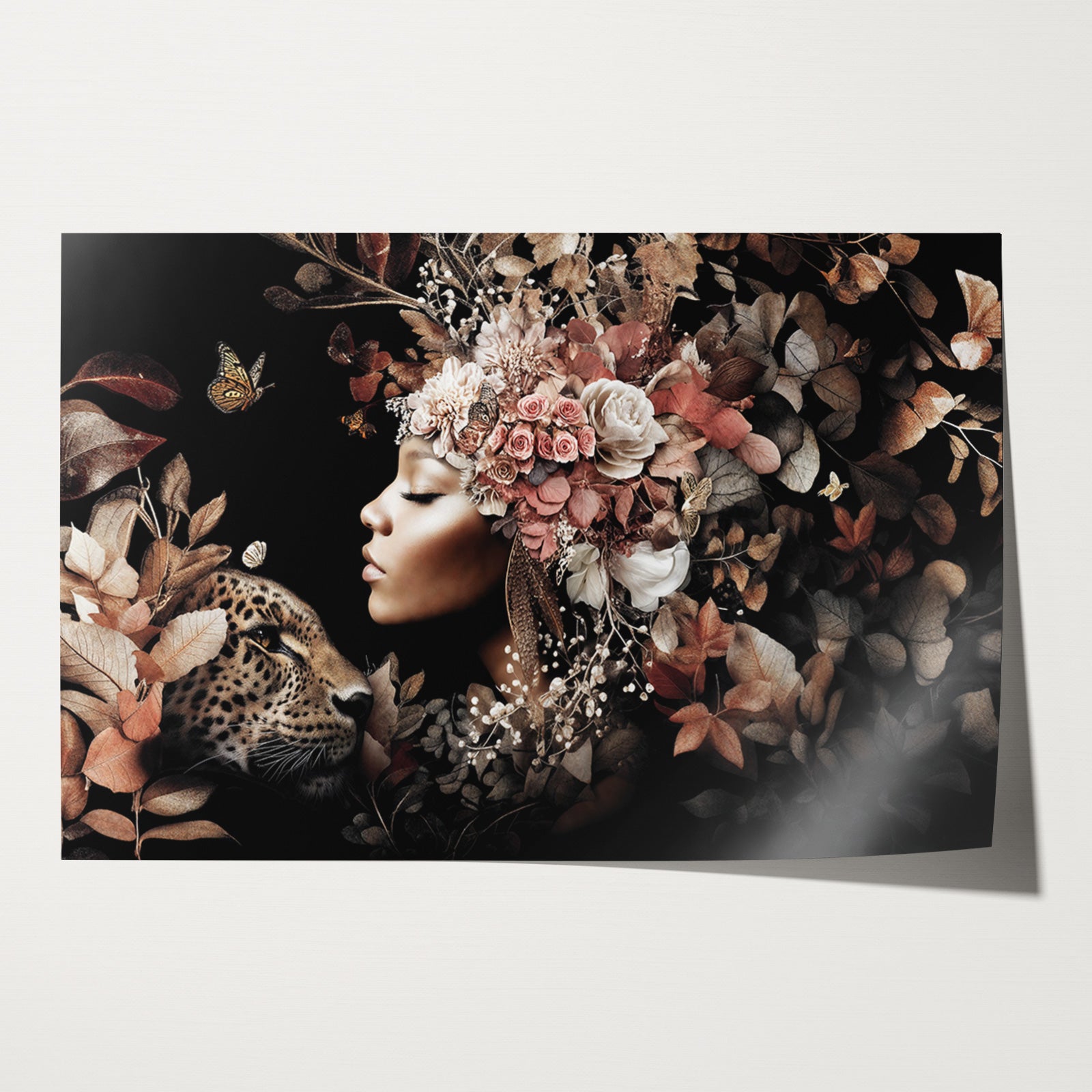 Bloemen Vrouw 6 · Papier-Poster liggend-House of Posters-House of Posters