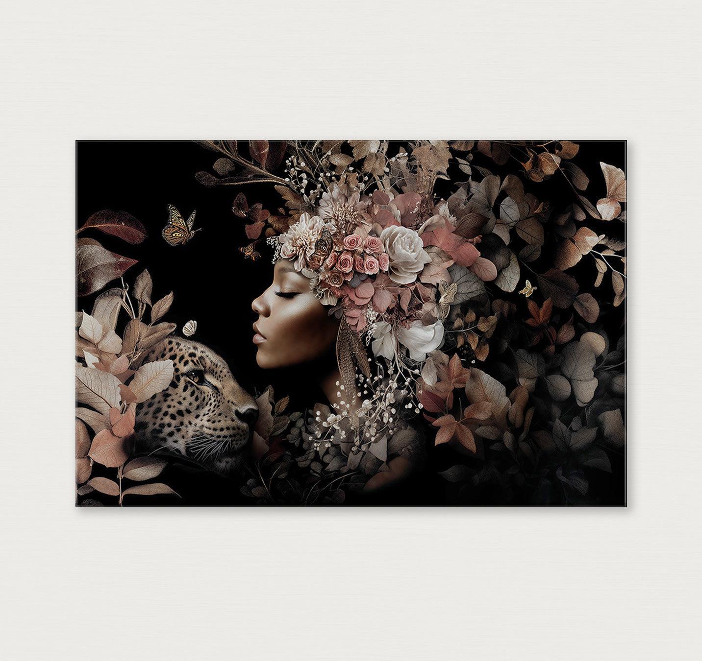 Bloemen Vrouw 6 · Plexiglas-Poster liggend-House of Posters-House of Posters