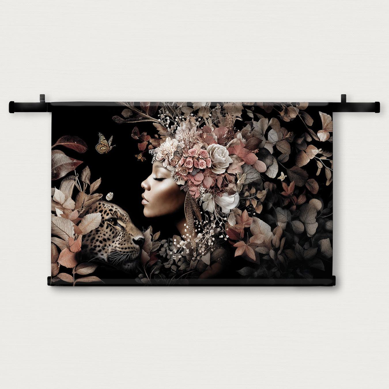 Bloemen Vrouw 6 · Wandkleed-Wandkleed-House of Posters-House of Posters