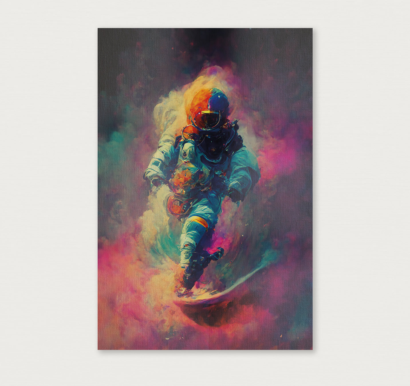 Colorful Astronaut · Canvas-Poster staand-House of Posters-House of Posters