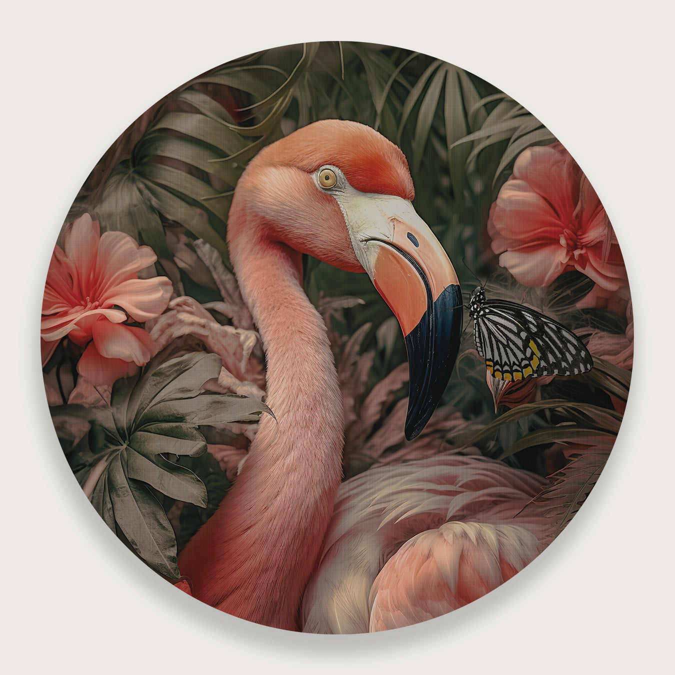 Flamingo 4 · Muurcirkel-Muurcirkel-House of Posters-House of Posters