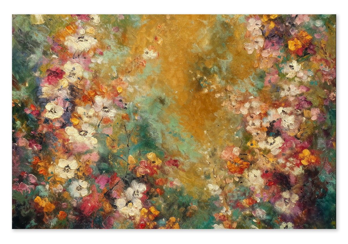 Bloemen spetters 5 · Canvas