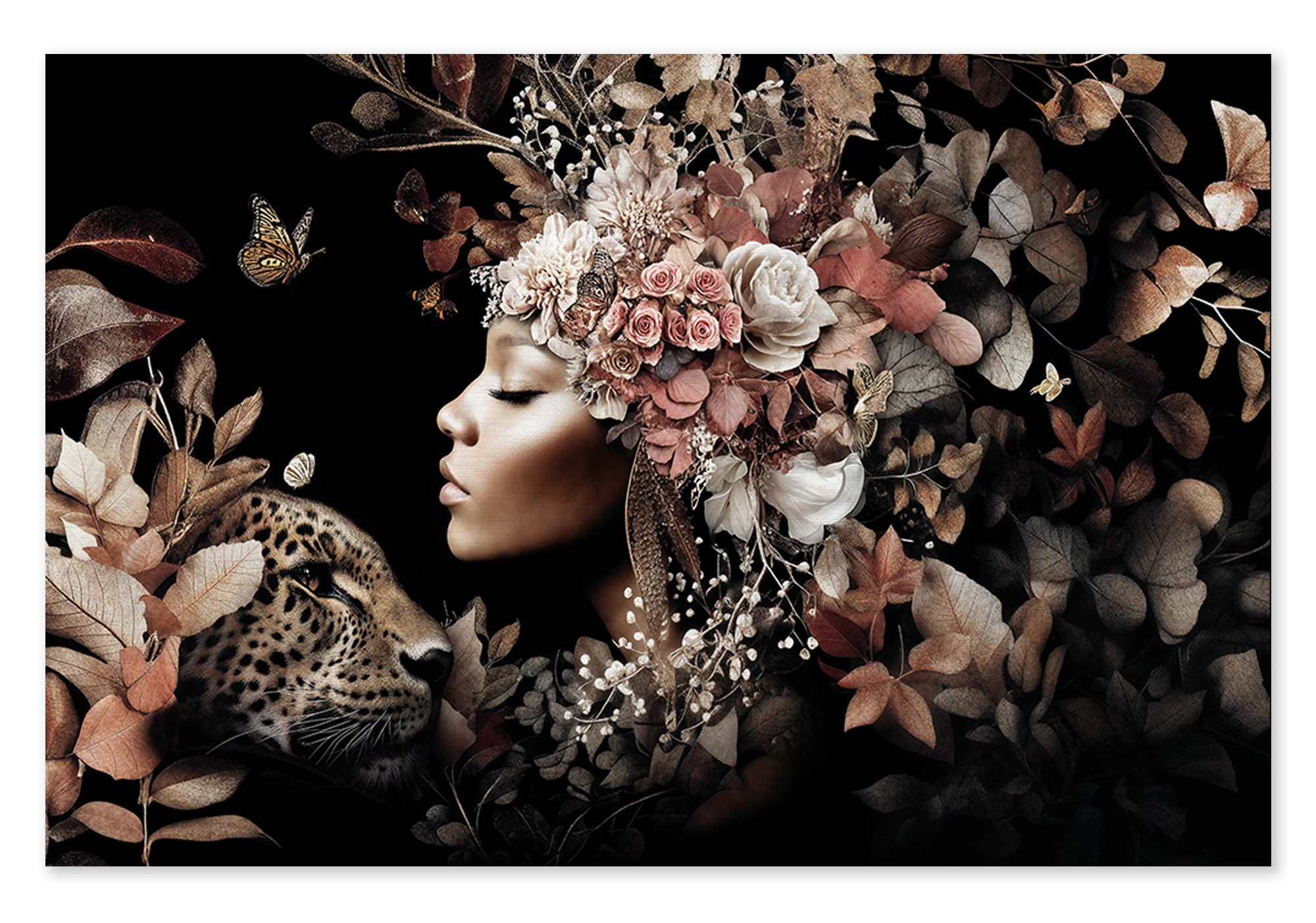 Bloemen Vrouw 6 · Canvas