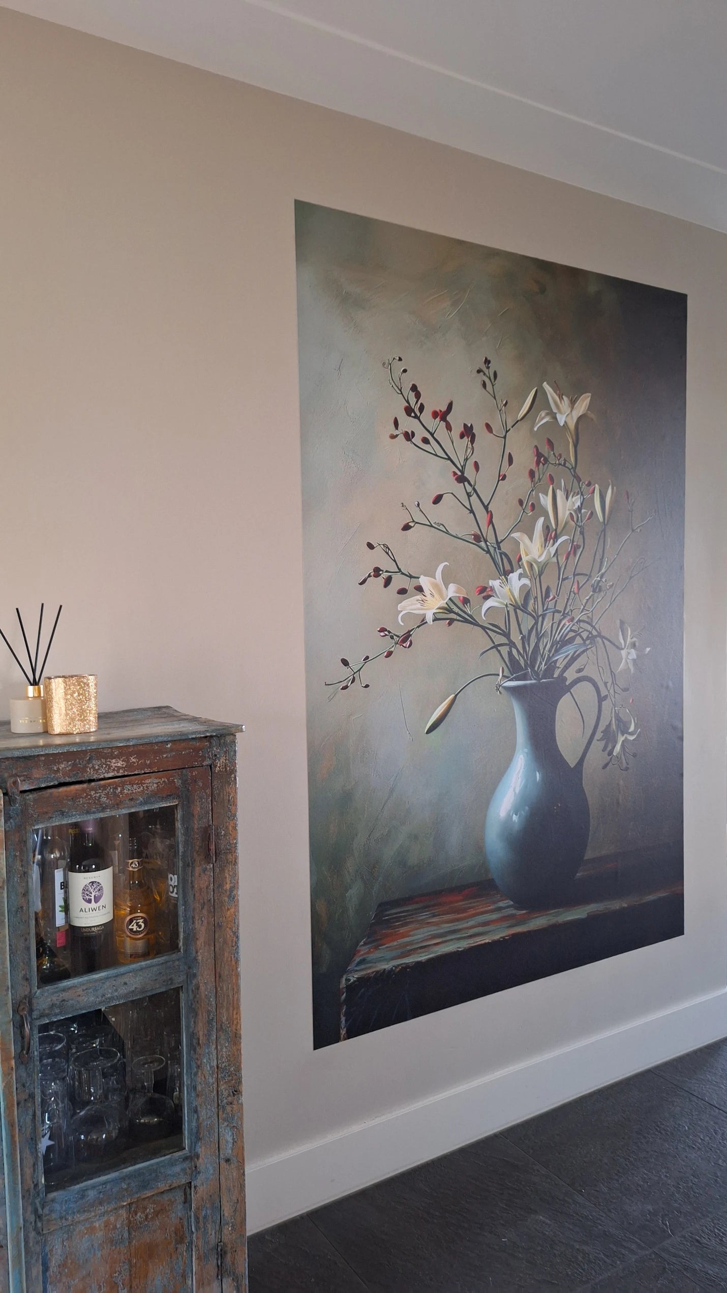 klantfoto behang bloemen