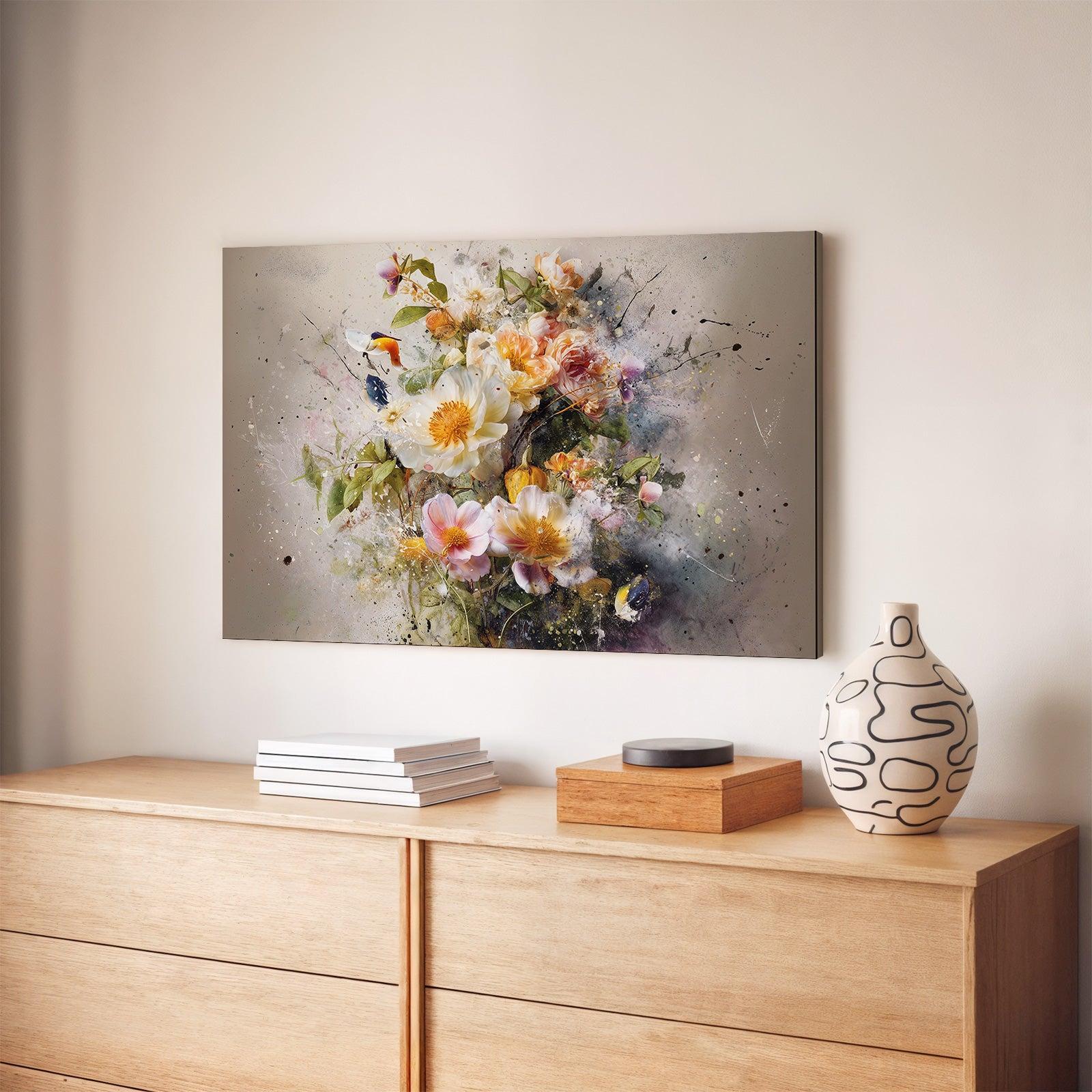 Bloemen explosie 3 · Canvas