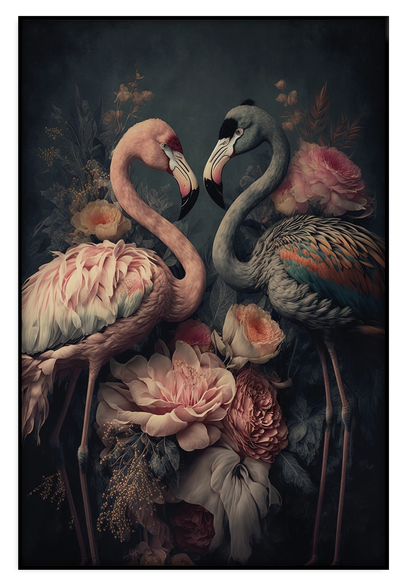 Bloemen Flamingo's · Artframe – productfoto