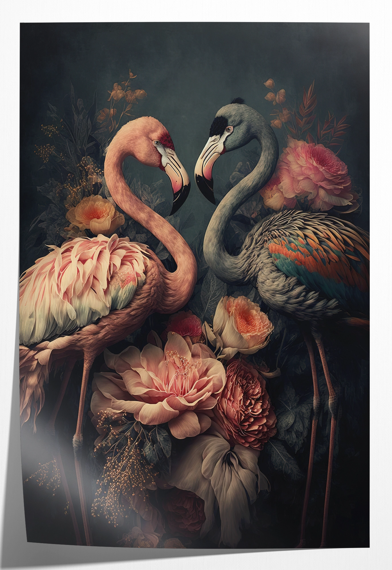 Bloemen Flamingo's · Papier – productfoto
