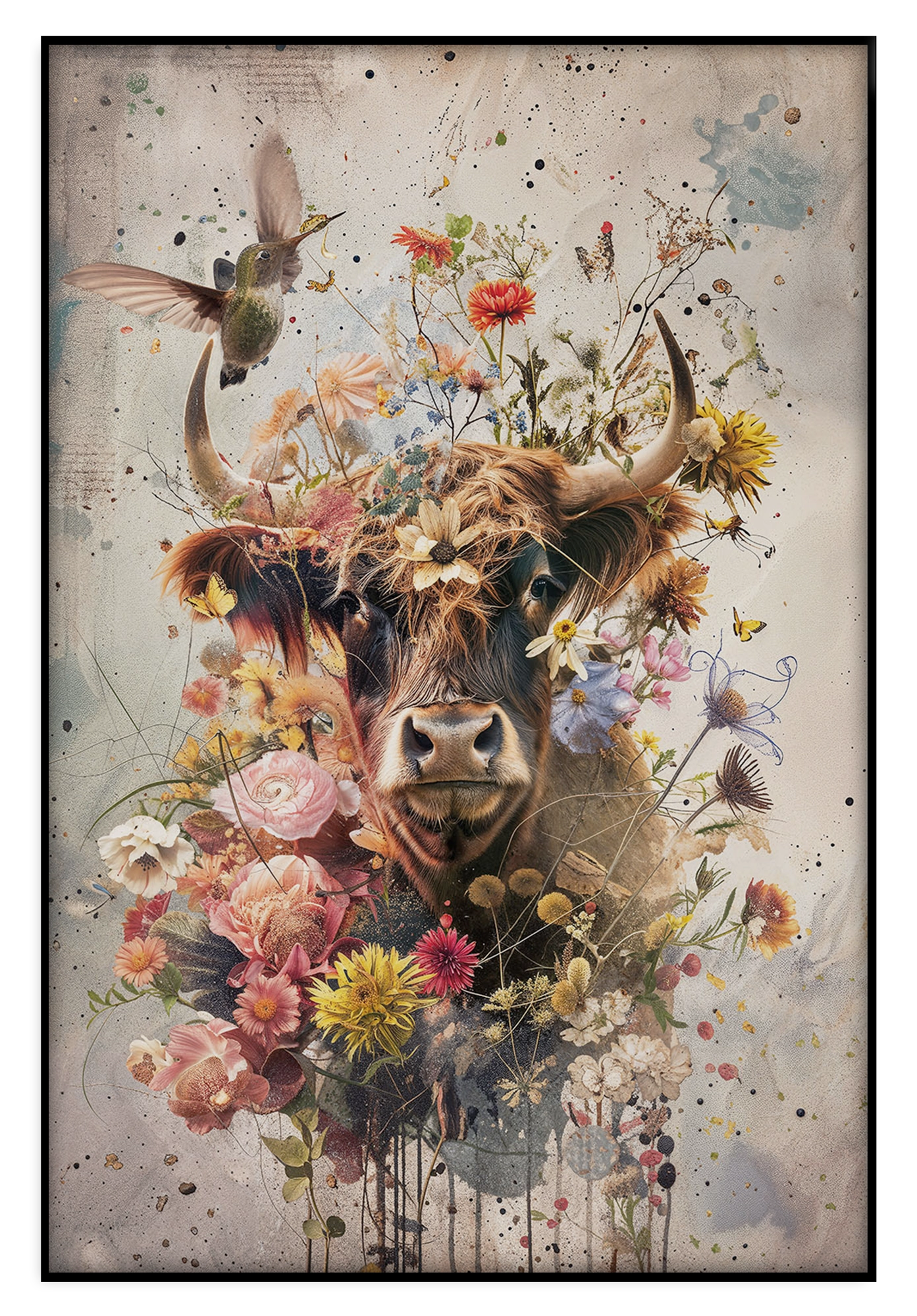 Bloemen Schotse hooglander · Artframe – productfoto
