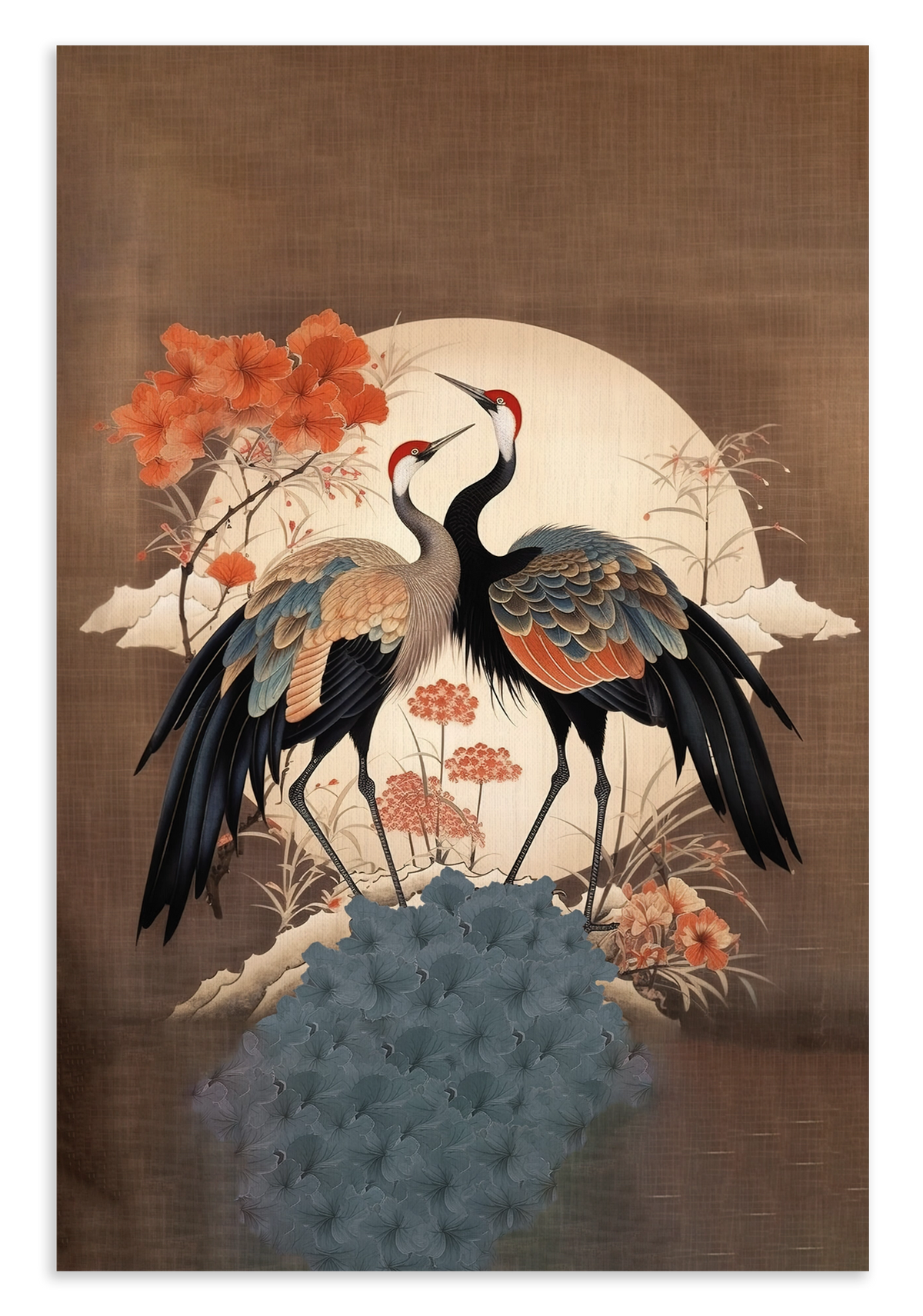 Japanse kraanvogels 2 · Canvas – productfoto
