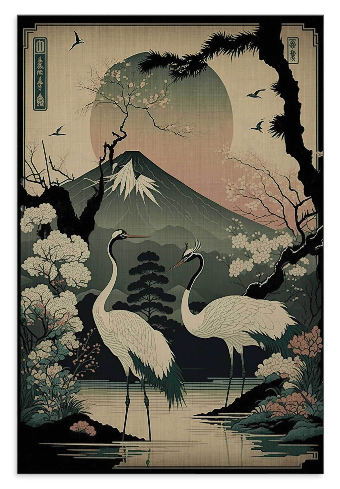 Japanse kraanvogels 4 · Aluminium – productfoto