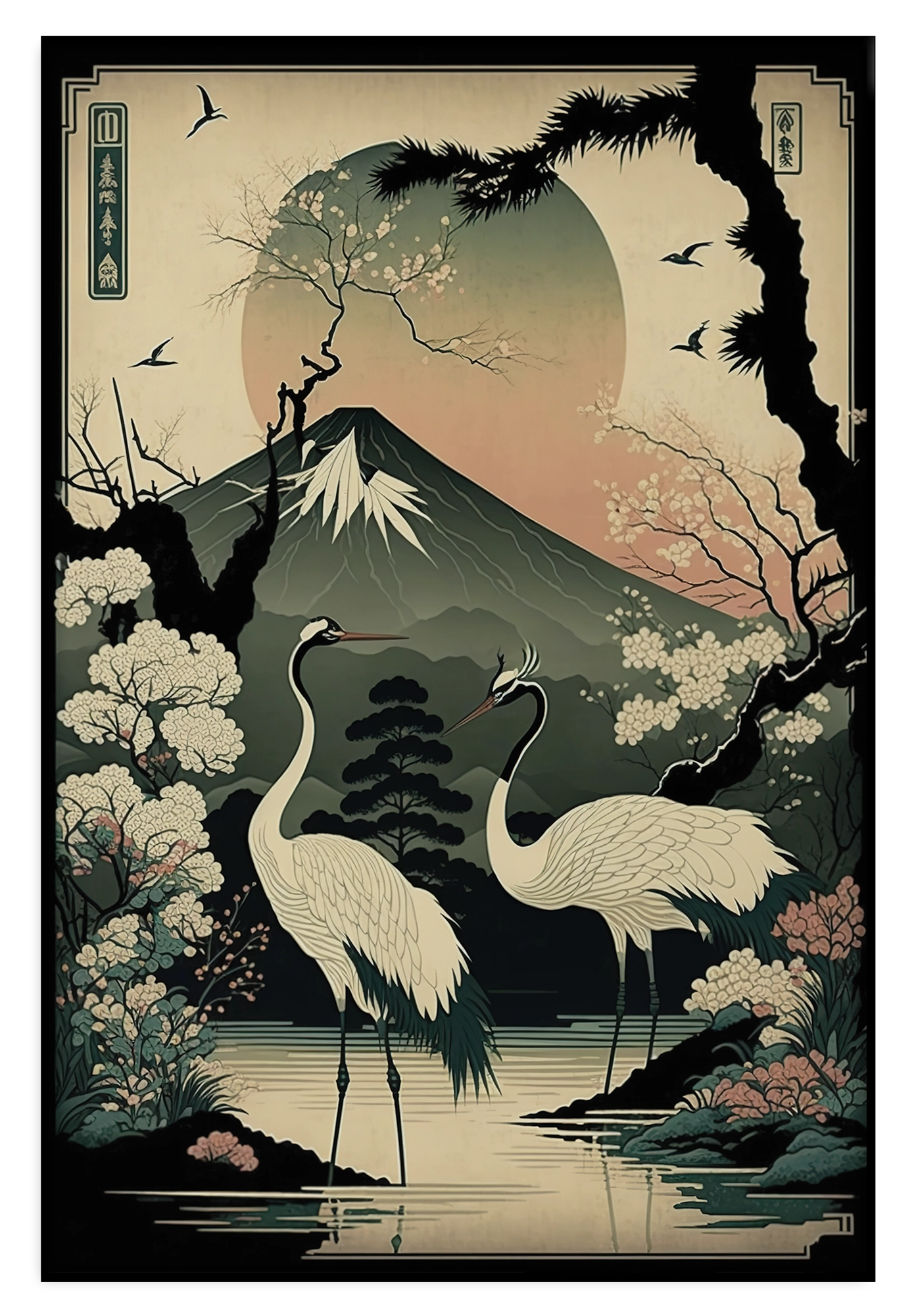 Japanse kraanvogels 4 · Artframe – productfoto