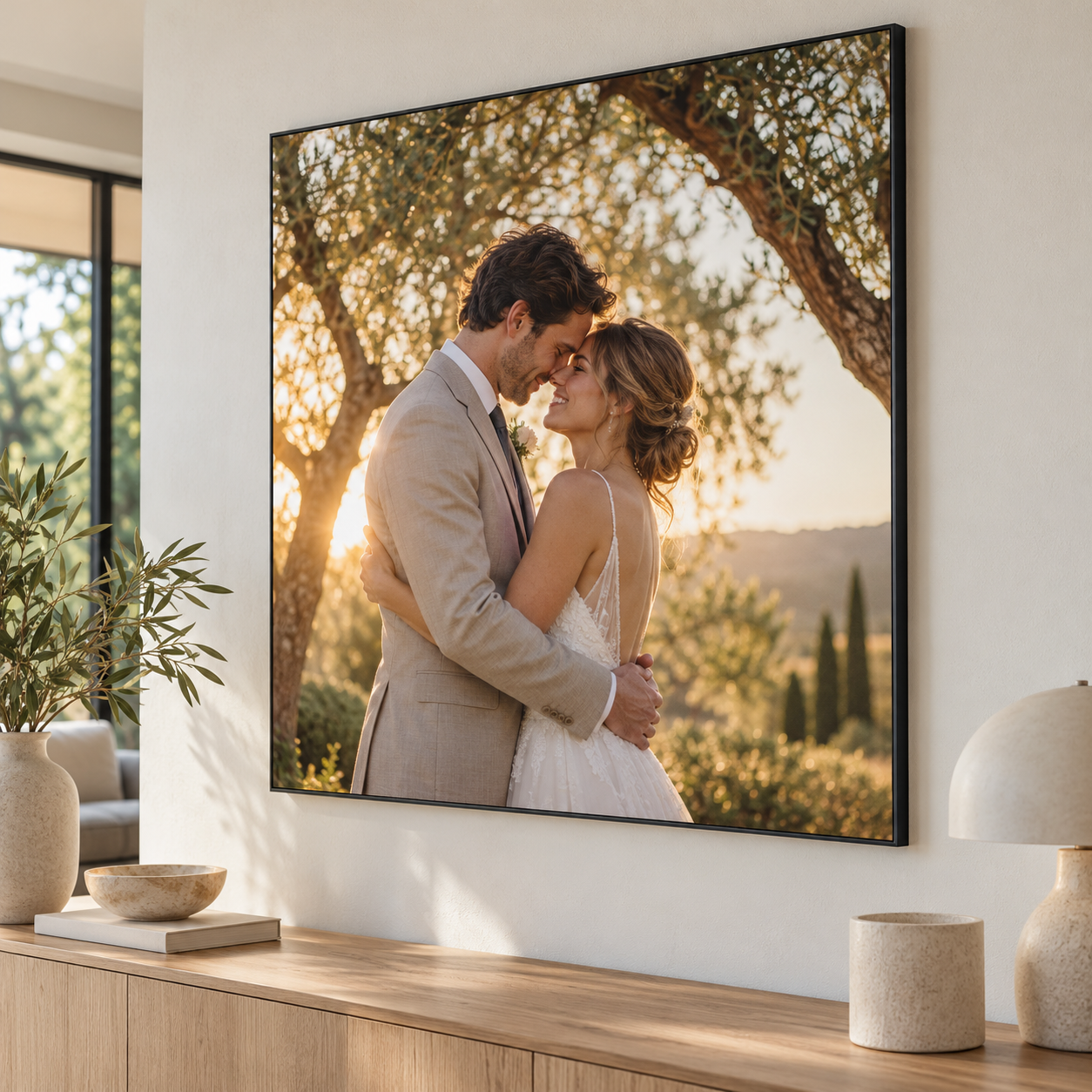 Voorbeeld van een persoonlijke foto op artframe. Jouw product wordt bedrukt met je eigen foto.