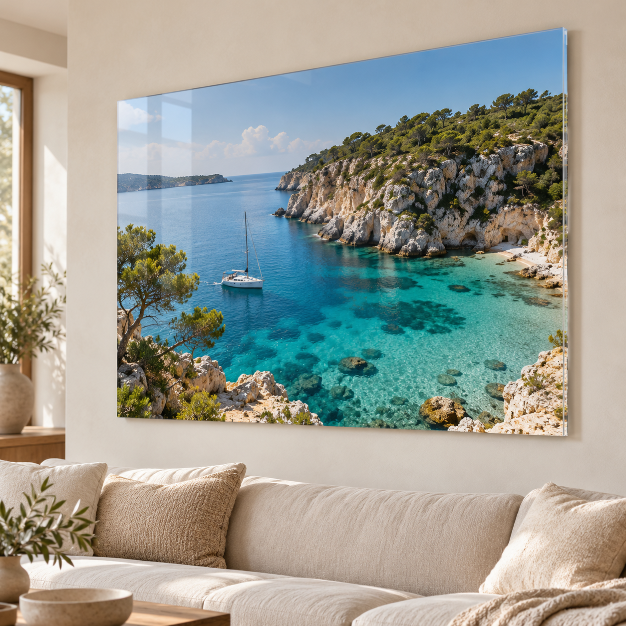 Voorbeeld van een persoonlijke foto op plexiglas. Jouw product wordt bedrukt met je eigen foto.