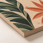 Close-up houten wanddecoratie