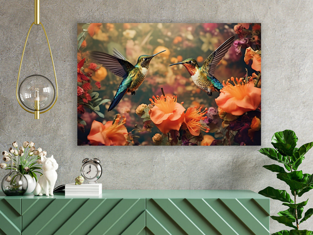 Kolibri poster woonkamer