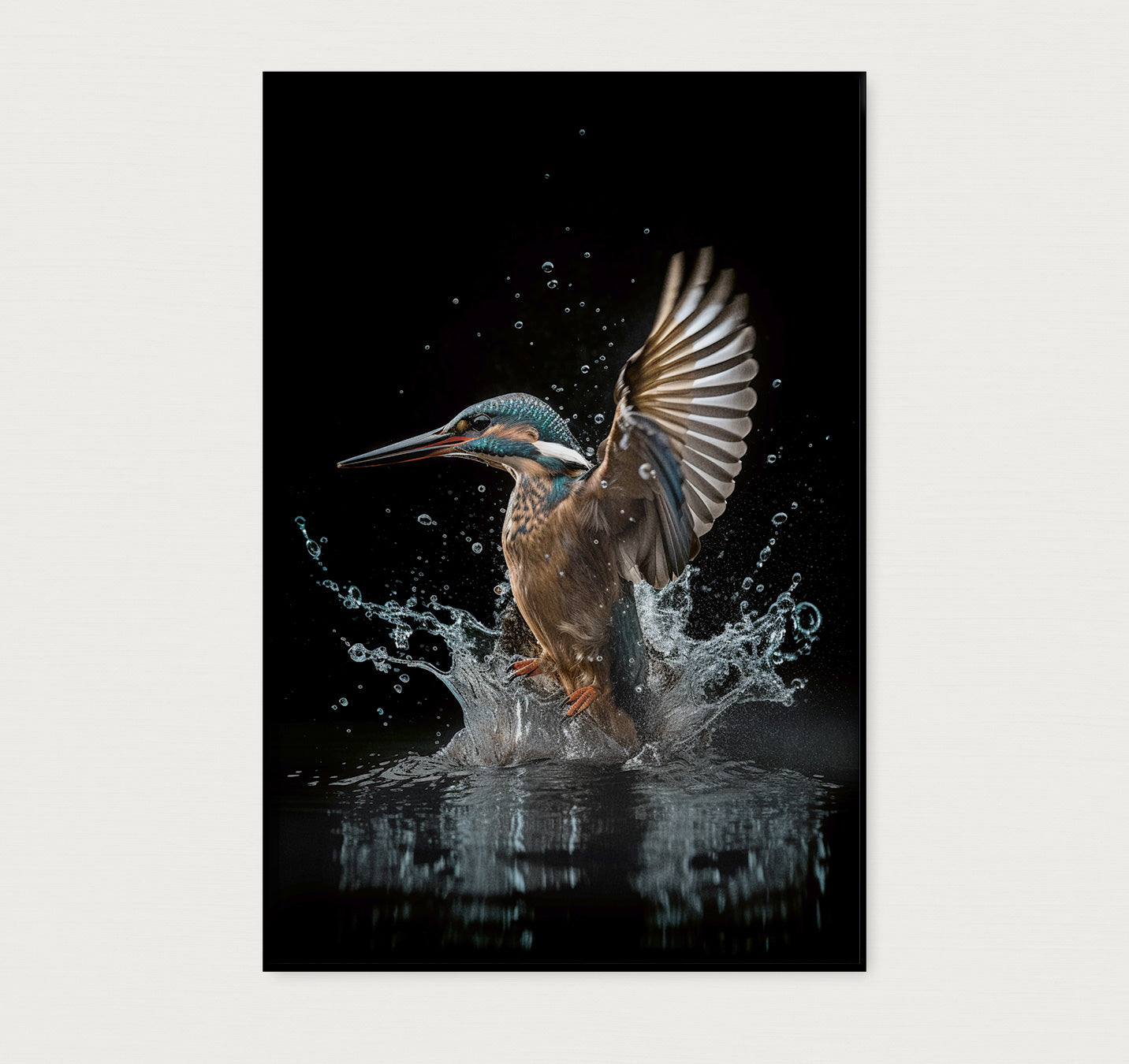 Ijsvogel 4 · Akoestisch paneel-Poster staand-House of Posters-House of Posters