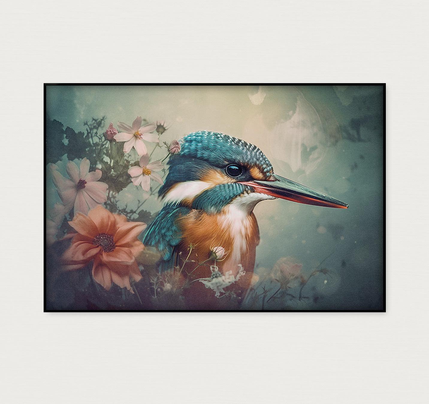 Ijsvogel 5 · Akoestisch paneel-Poster liggend-House of Posters-House of Posters