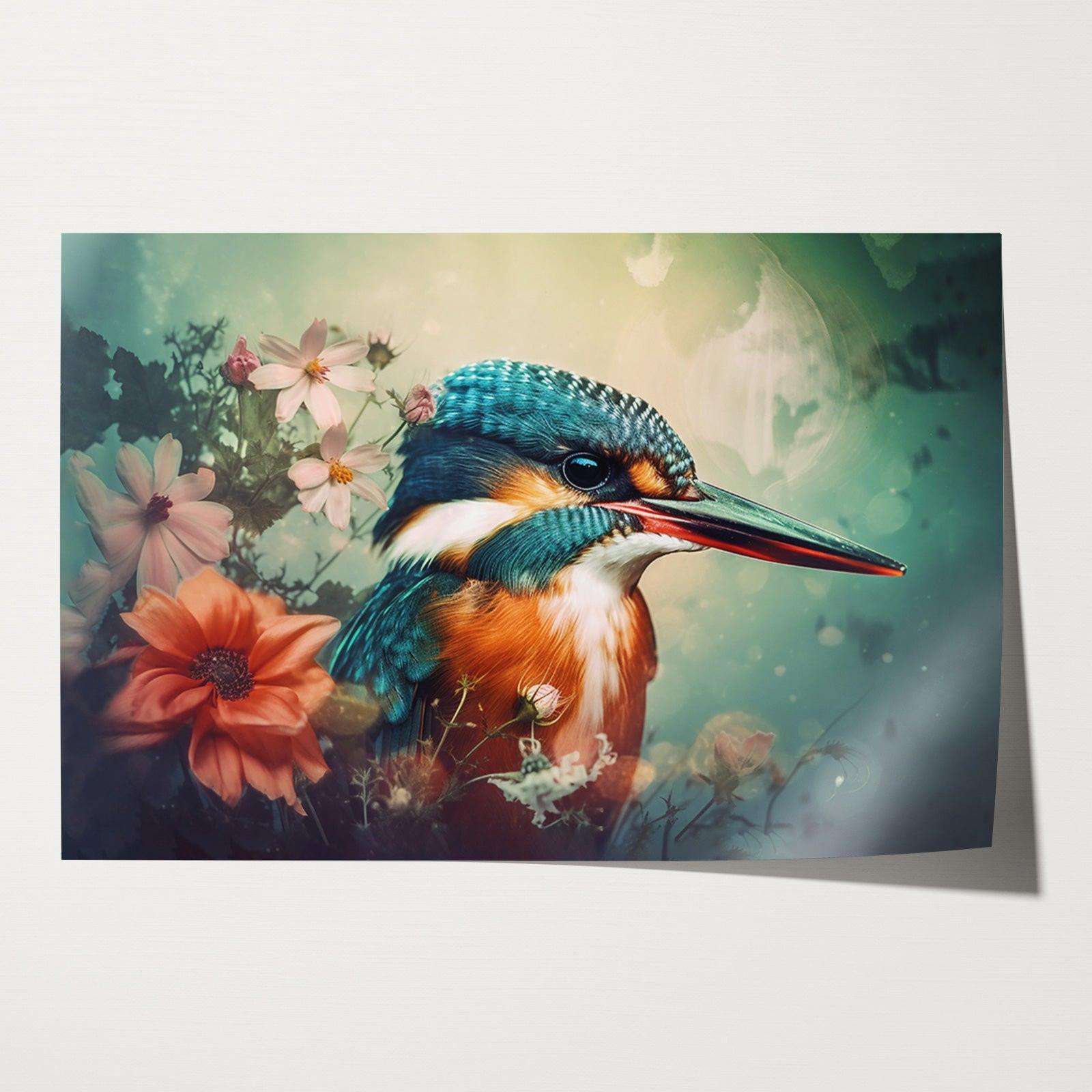 Ijsvogel 5 · Papier-Poster liggend-House of Posters-House of Posters