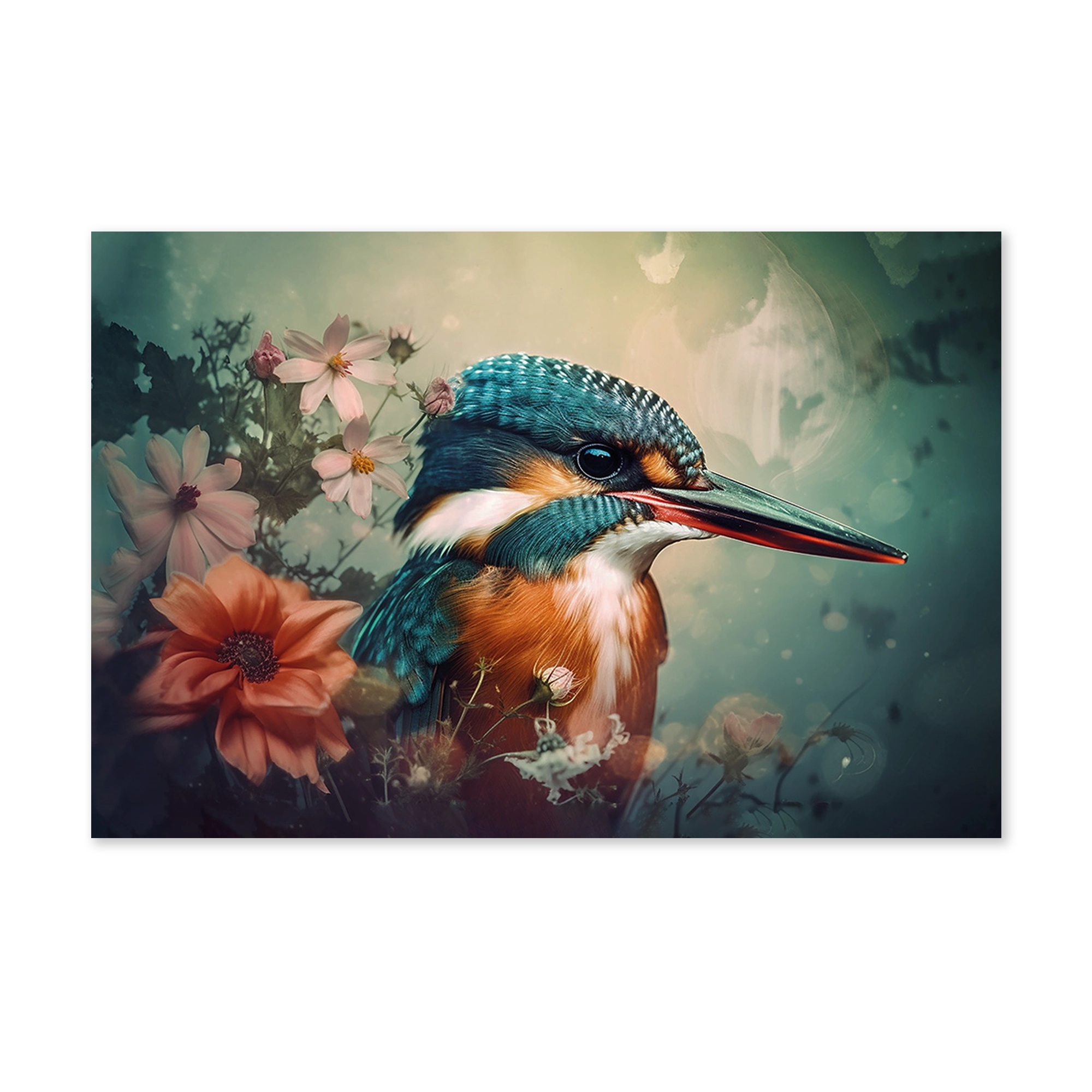 IJsvogel 5 als liggende wanddecoratie