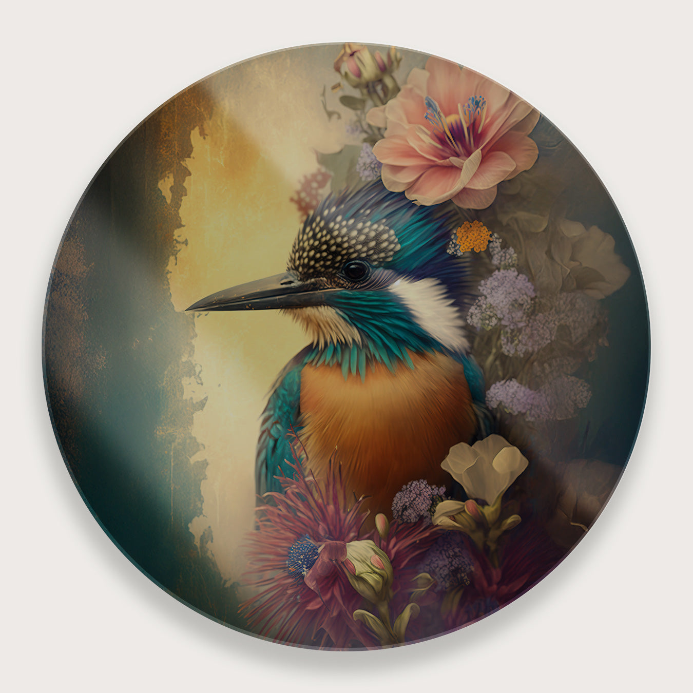 Ijsvogel · Plexiglas-Muurcirkel-House of Posters-House of Posters