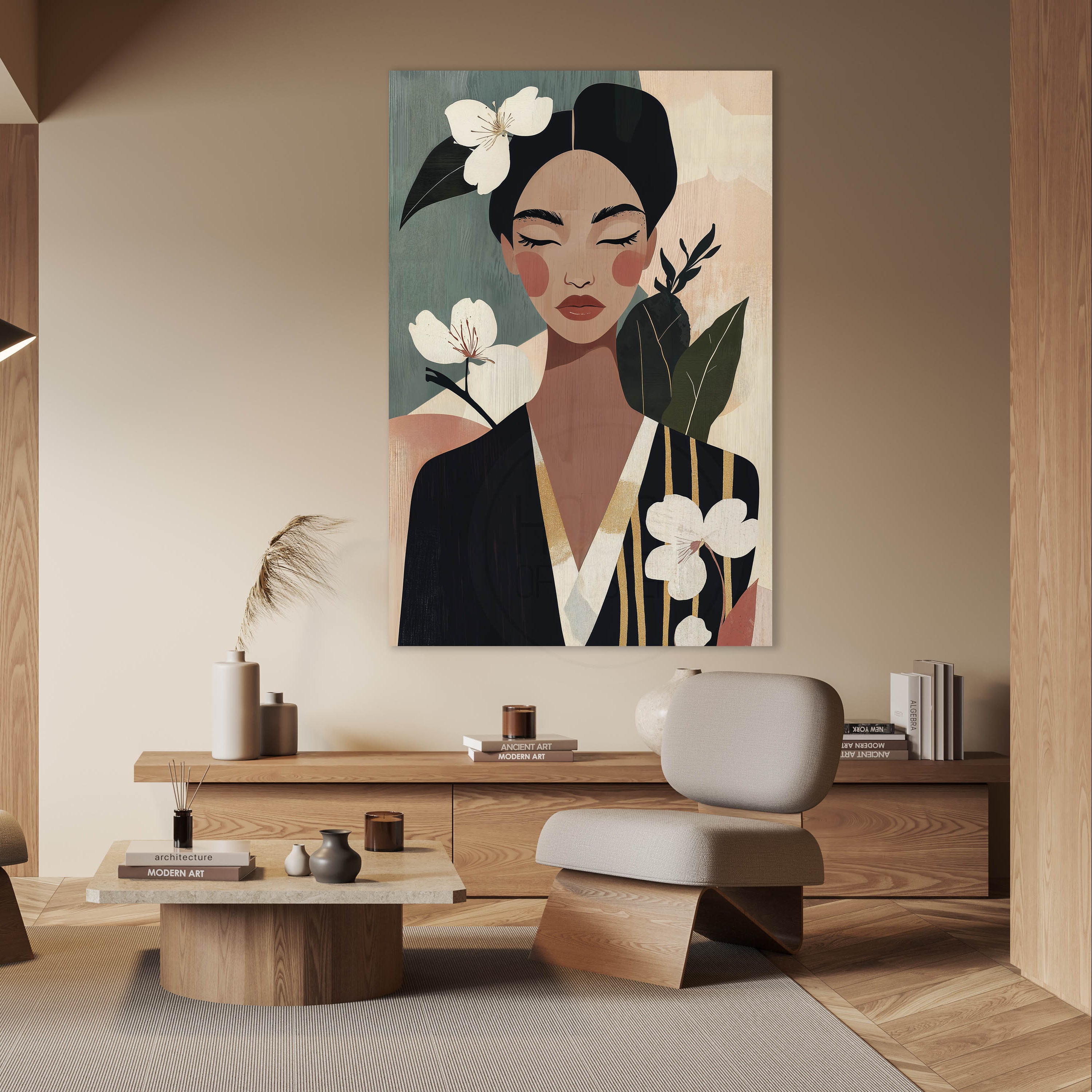 japandi schilderij woonkamer