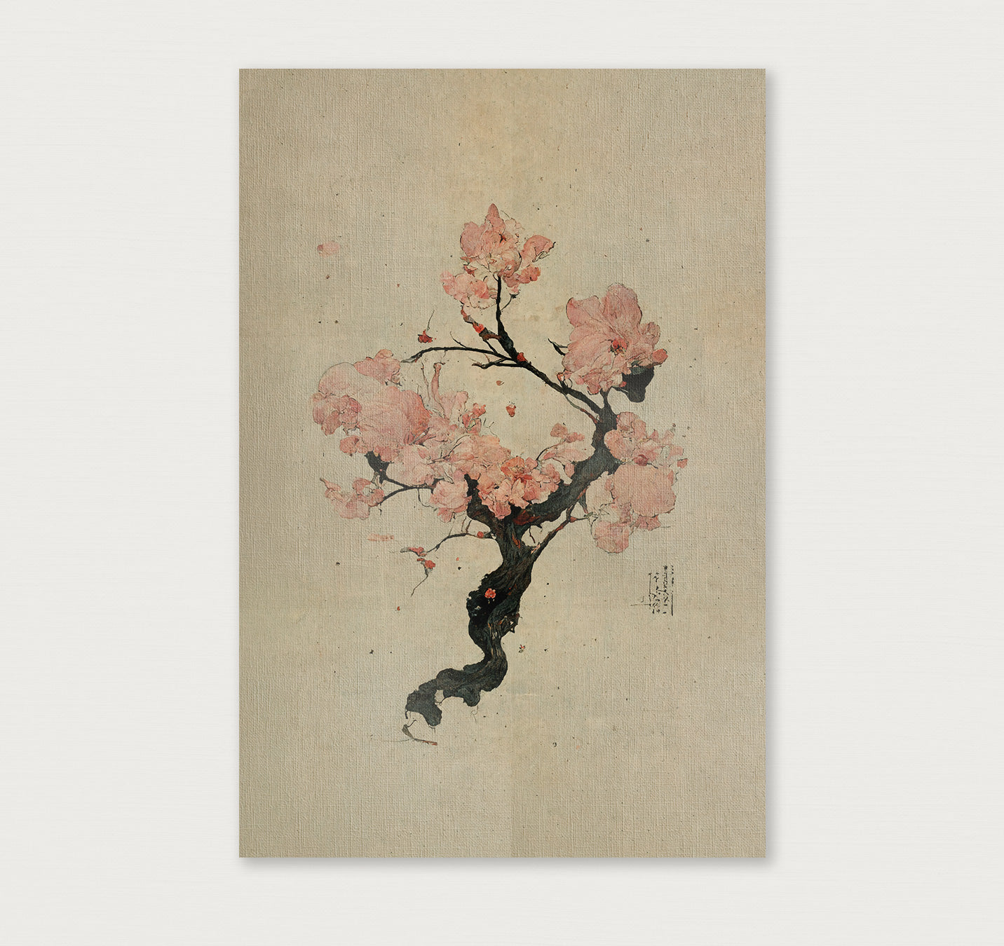 Japanse kersenbloesem · Canvas-Poster staand-House of Posters-House of Posters