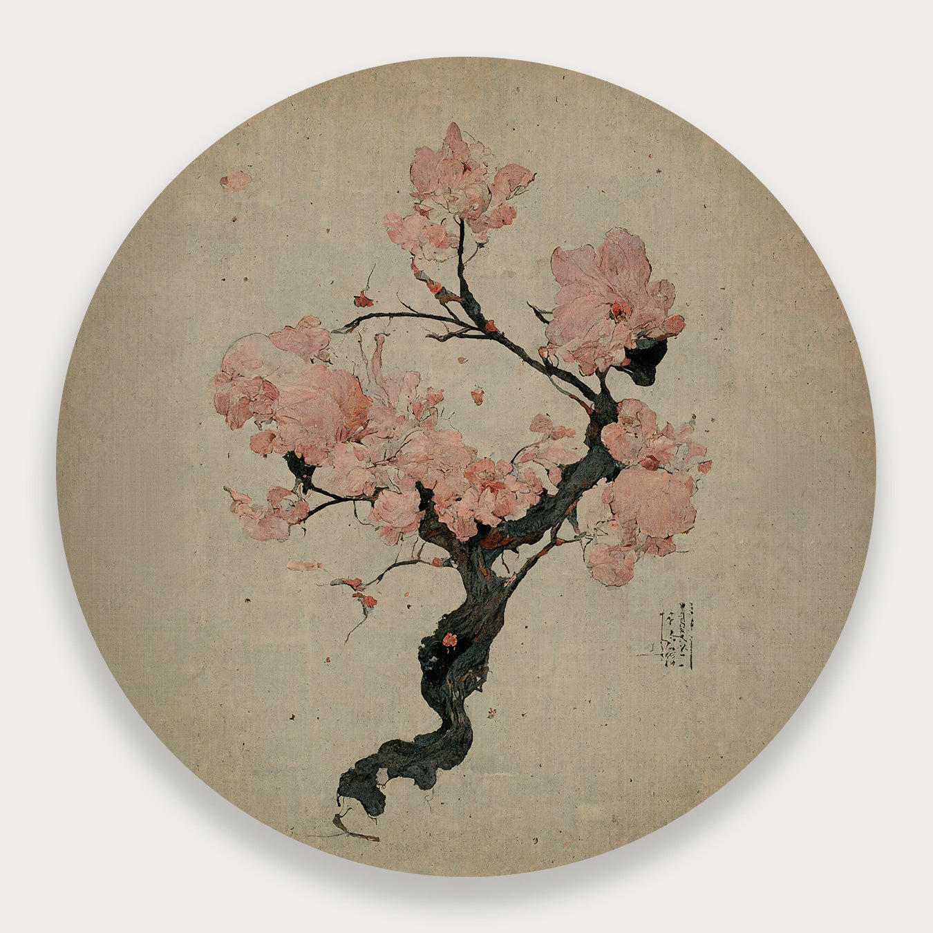 Japanse kersenbloesem · Muurcirkel-Muurcirkel-House of Posters-House of Posters