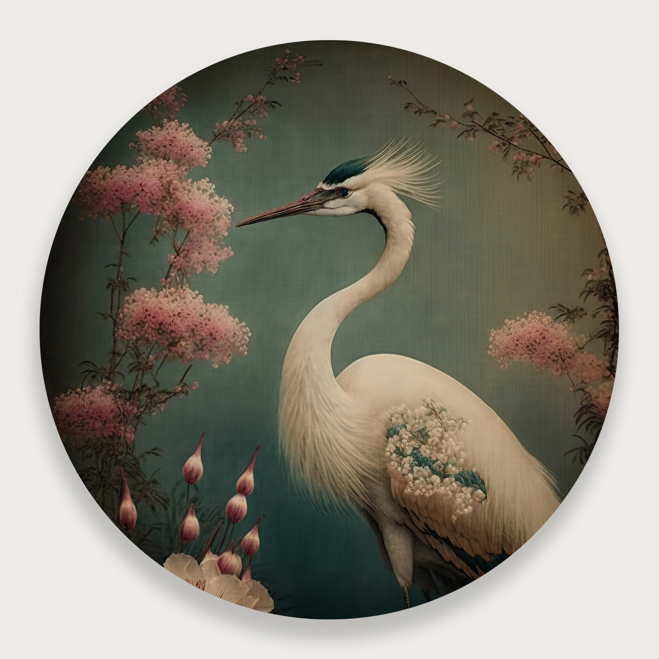 Japanse kraanvogel 2 · Muurcirkel-Muurcirkel-House of Posters-House of Posters