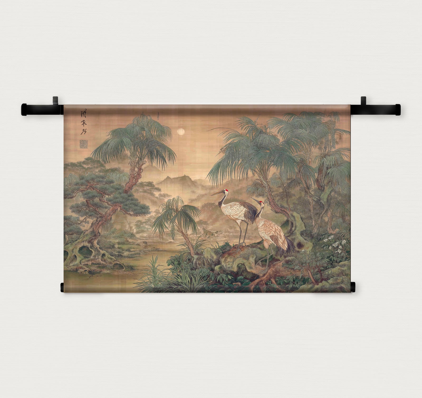 Japanse kraanvogel 5 · Wandkleed-Wandkleed-House of Posters-House of Posters