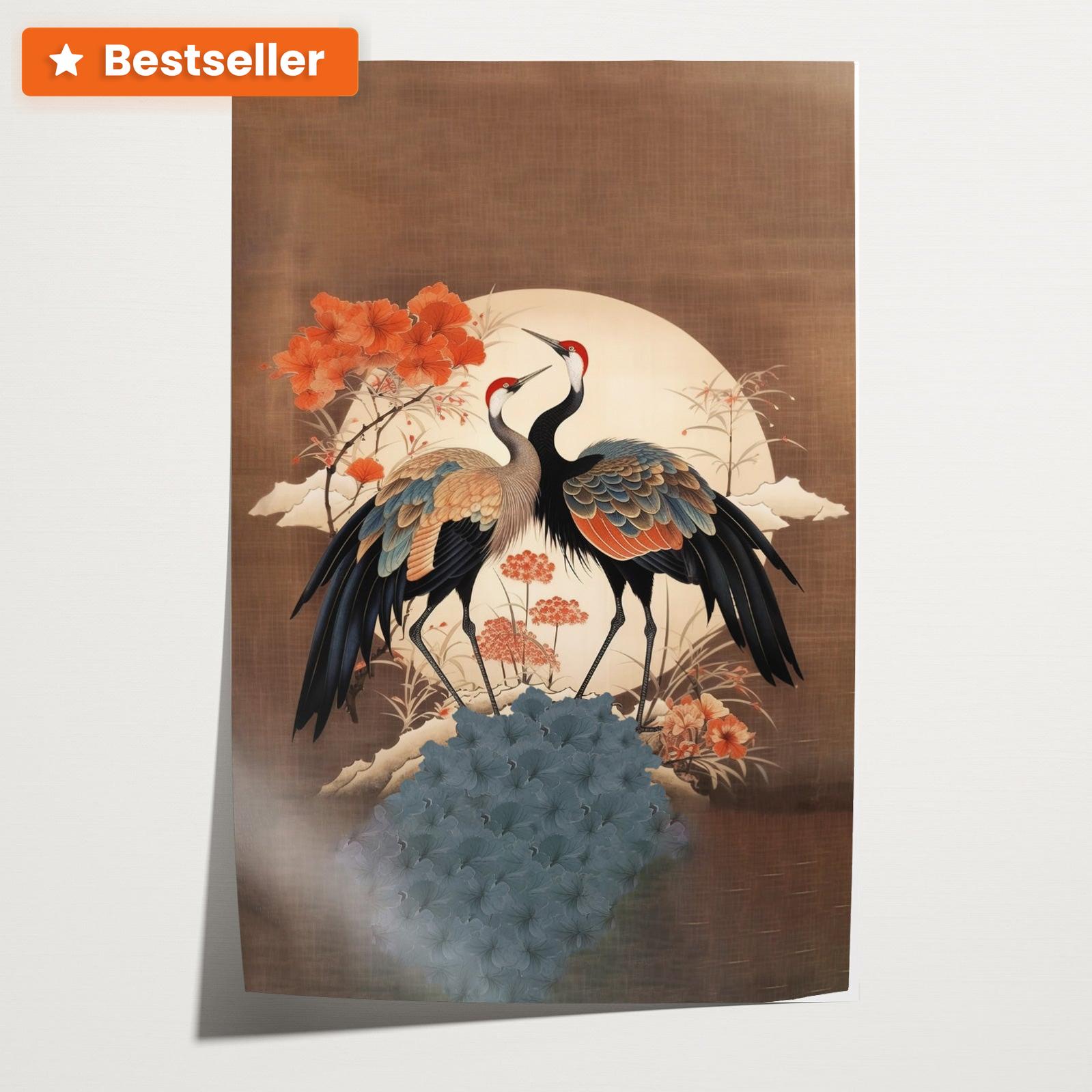 Japanse kraanvogels 2 · Papier-Poster staand-House of Posters-House of Posters