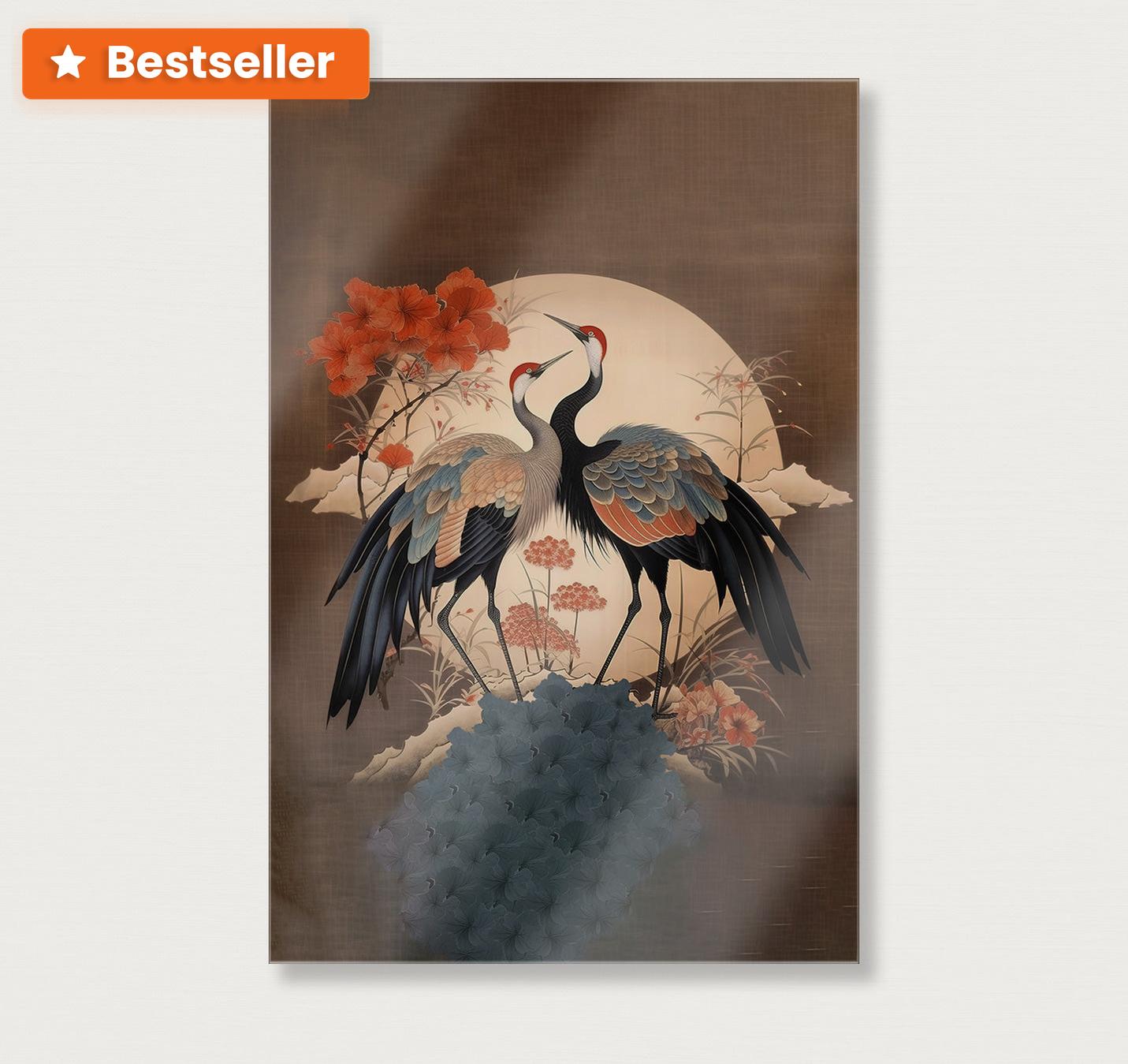 Japanse kraanvogels 2 · Plexiglas-Poster staand-House of Posters-House of Posters