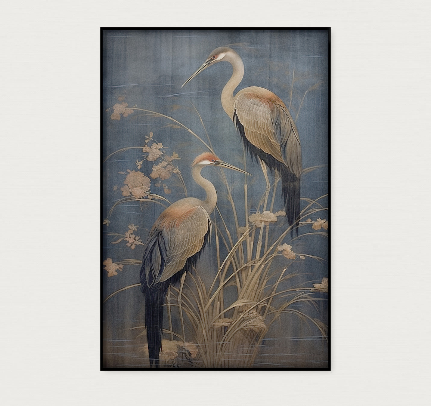 Japanse kraanvogels 3 · Akoestisch paneel-Poster staand-House of Posters-House of Posters