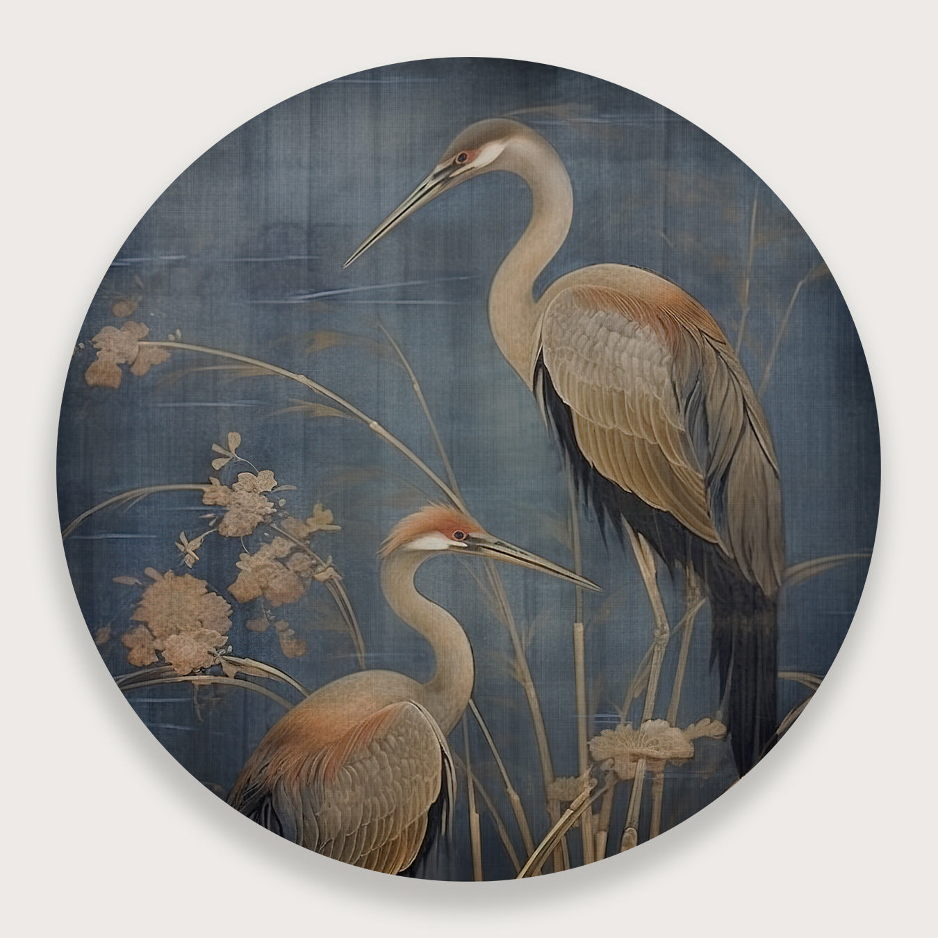 Japanse kraanvogels 3 · Muurcirkel-Muurcirkel-House of Posters-House of Posters