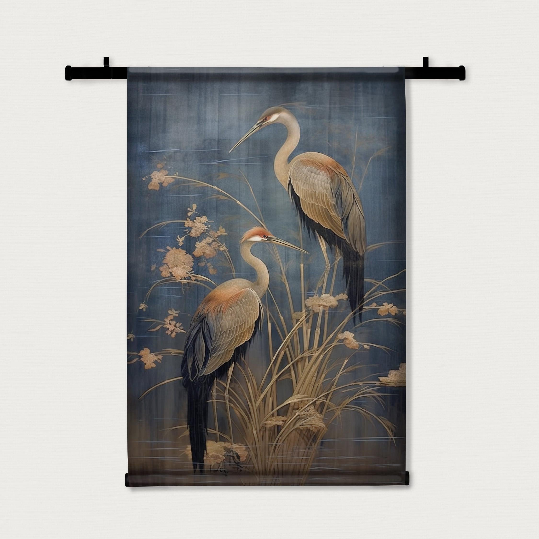 Japanse kraanvogels 3 · Wandkleed-Wandkleed-House of Posters-House of Posters