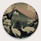 Japanse kraanvogels 4 · Muurcirkel-Muurcirkel-House of Posters-House of Posters