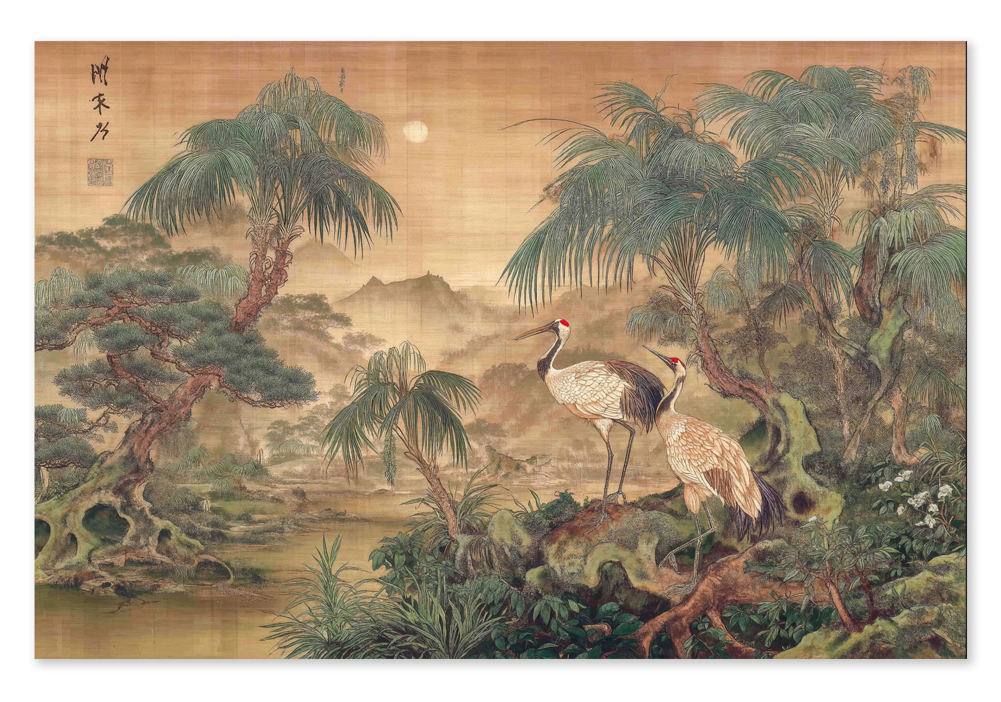 Japanse kraanvogels 5 · Canvas