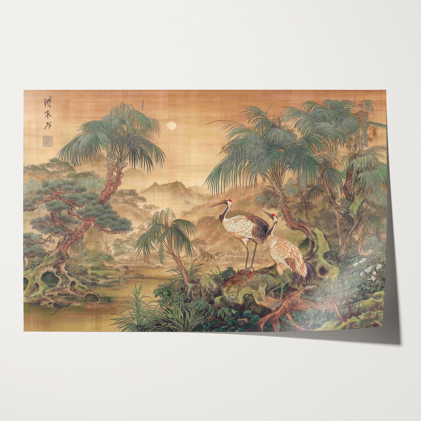 Japanse kraanvogels 5 · Papier-Poster liggend-House of Posters-House of Posters