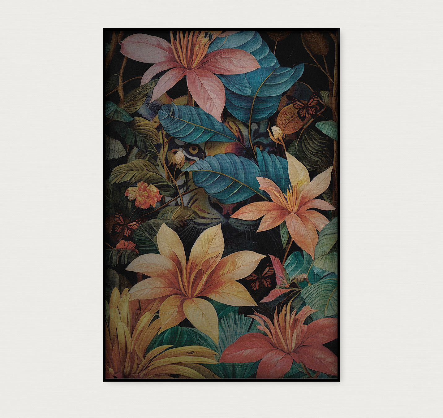 Jungle Tijger · Akoestisch paneel-Poster staand-House of Posters-House of Posters