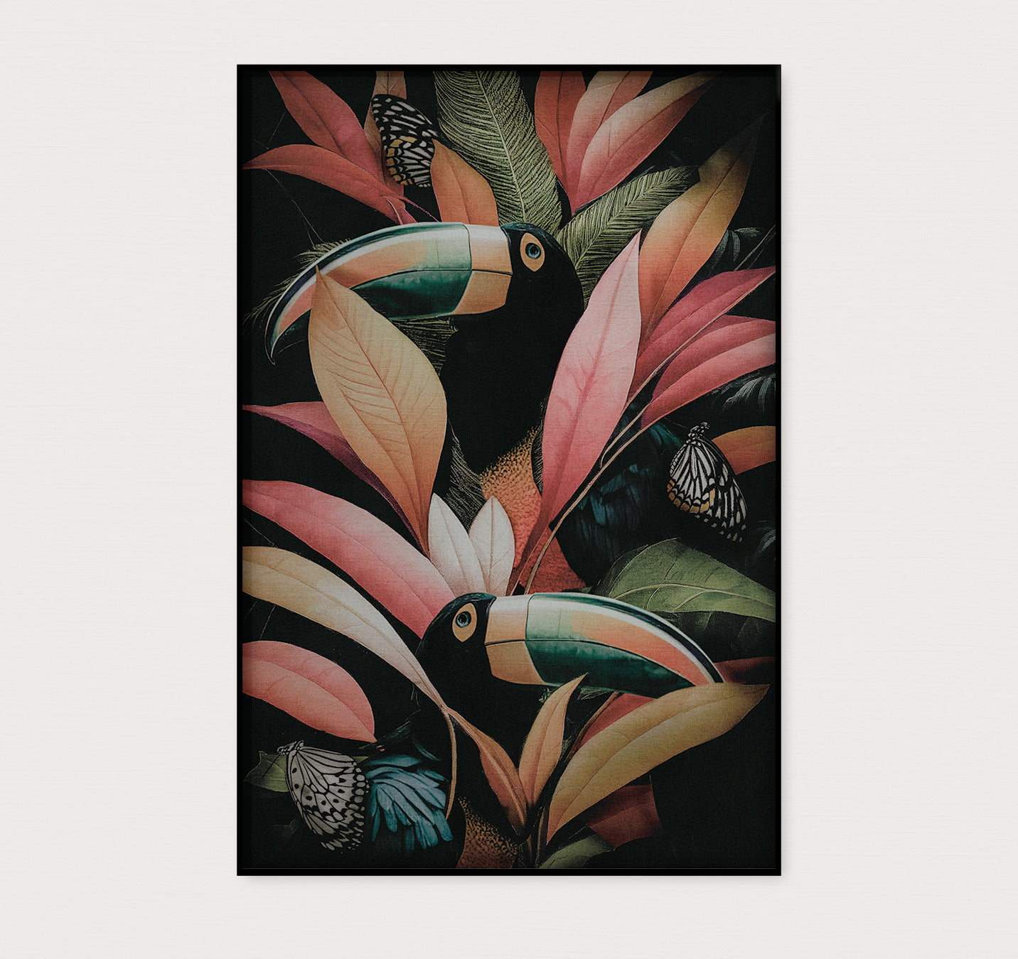 Jungle Toekans · Akoestisch paneel-Poster staand-House of Posters-House of Posters