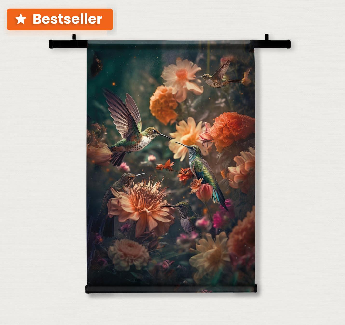 Kolibries 2 | Wandkleed | Mezo | 60x90 cm | Tweedekans-Wandkleed-House of Posters-House of Posters