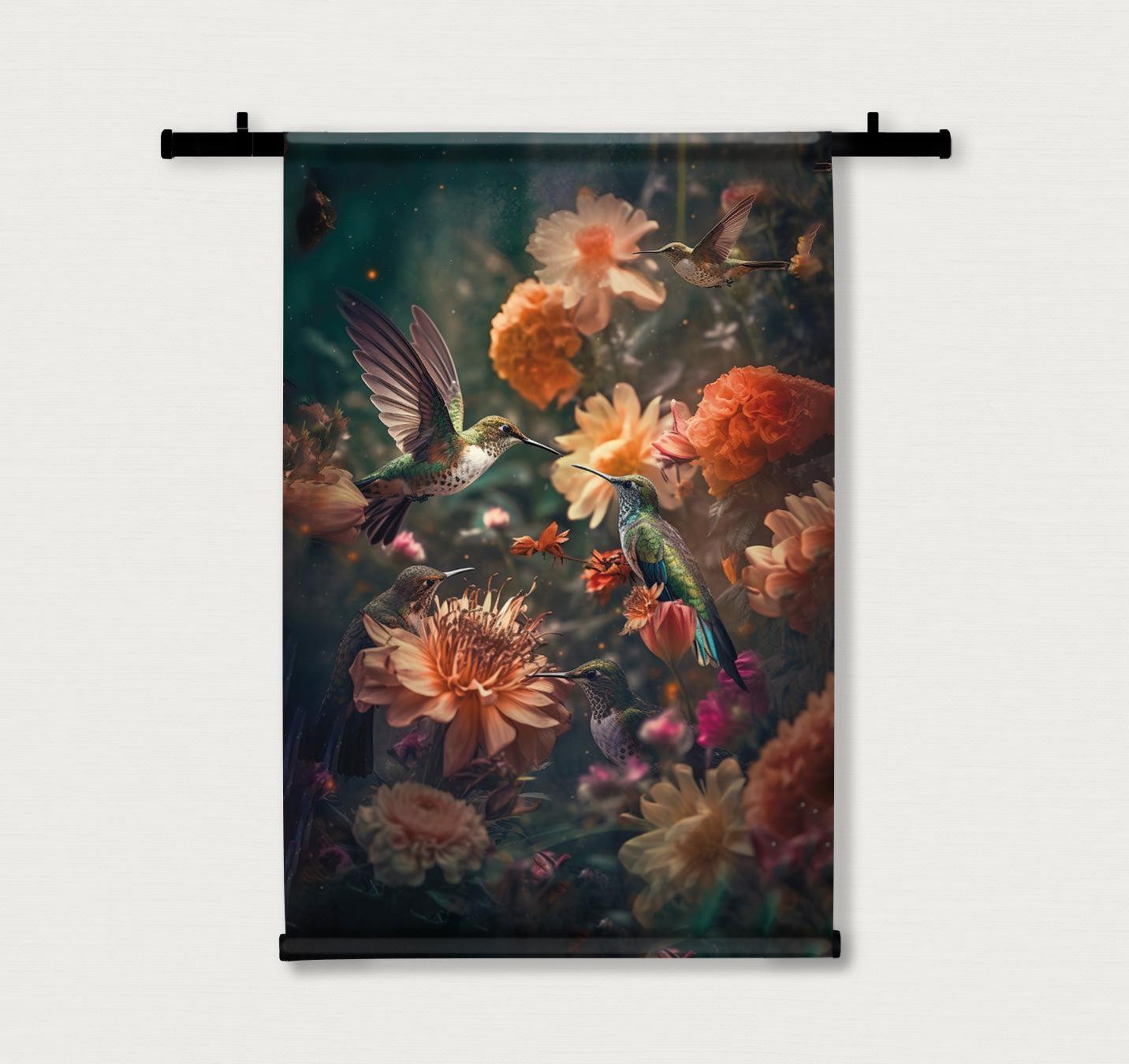 Kolibries 2 | Wandkleed | Mezo | 60x90 cm | Tweedekans-Wandkleed-House of Posters-House of Posters