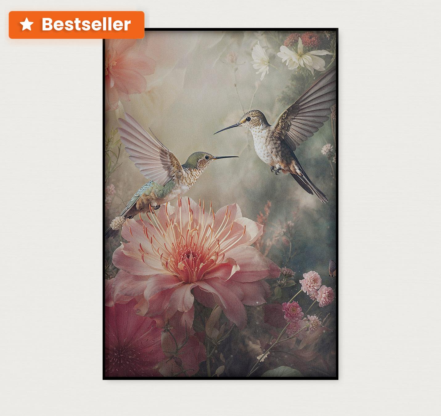 Kolibries 4 · Akoestisch paneel-Poster staand-House of Posters-House of Posters