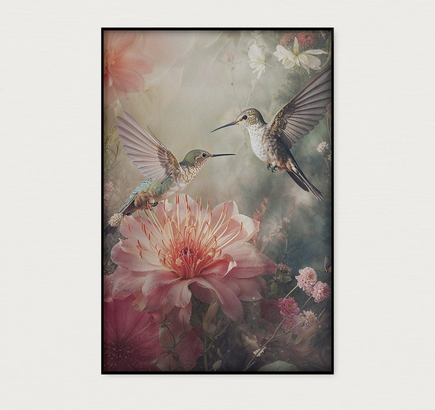 Kolibries 4 · Akoestisch paneel-Poster staand-House of Posters-House of Posters