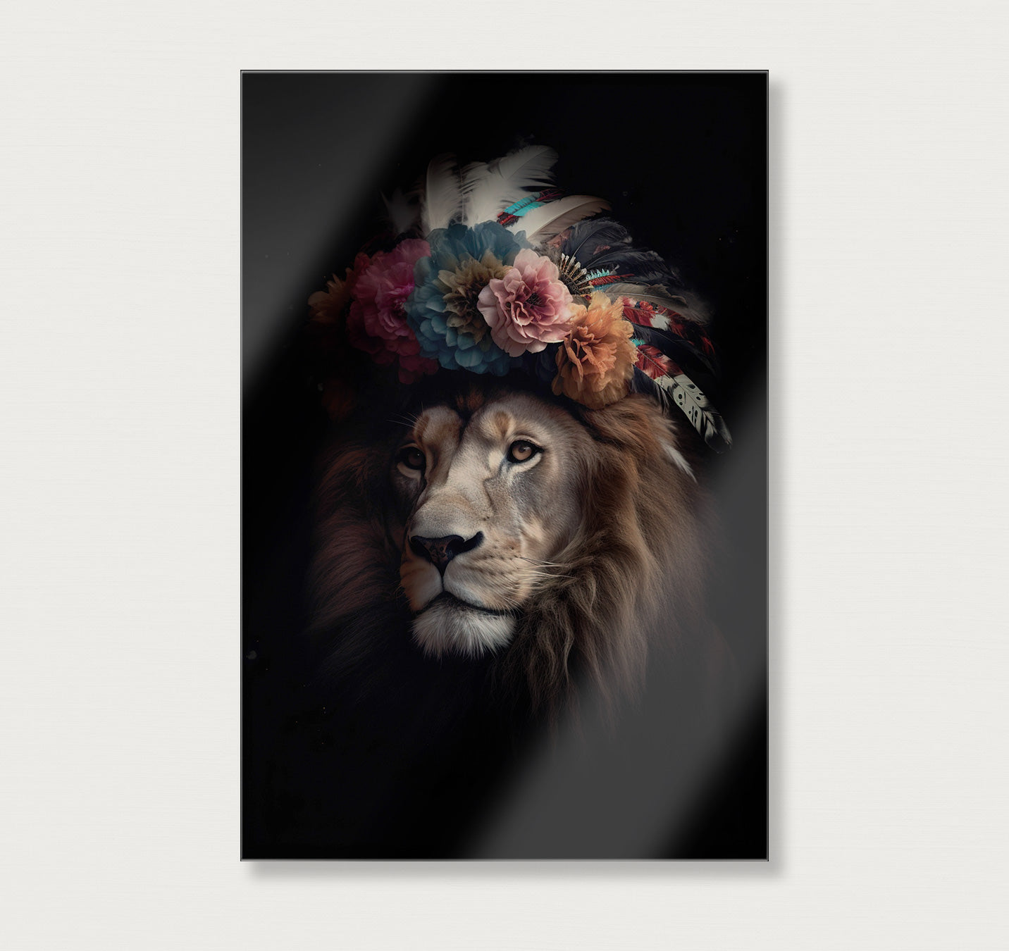 Leeuw 5 · Plexiglas-Poster staand-House of Posters-House of Posters