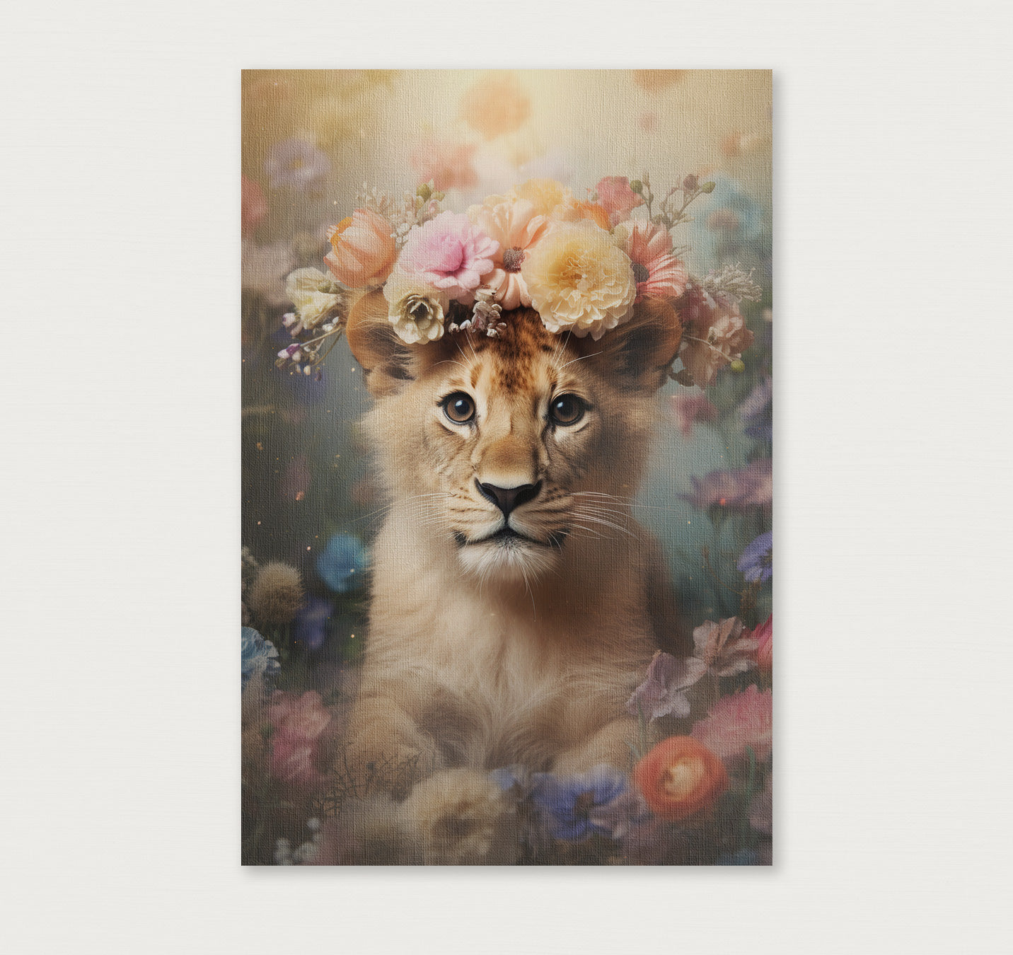 Leeuw jong · Canvas-Poster staand-House of Posters-House of Posters