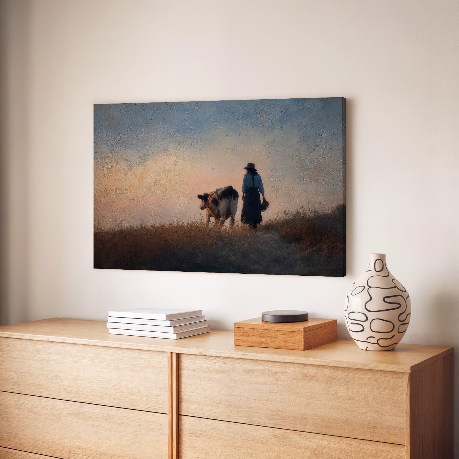 Meisje en de koe 2 · Canvas